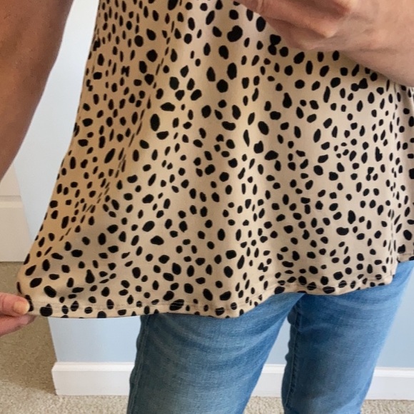 Animal Print Ruffled Sleeve Top - Picture 7 of 7